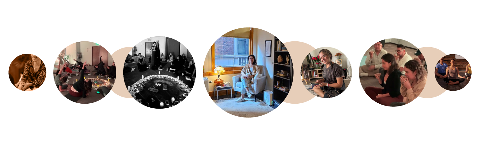 The different therapies offered by Mind, Body, Cacao psychotherapy, body therapy, spiritual therapy